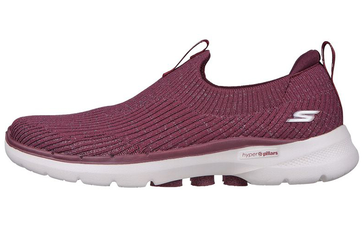 Skechers Skechers Go Walk 6 - Ocean Crystal Mesh Fabric Slip-on Sports Low-top Lifestyle Shoes Women's Rose Red