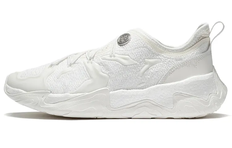 Li Ning Jackie Chan Collection Low top Sports Casual Shoes Men's Champagne White