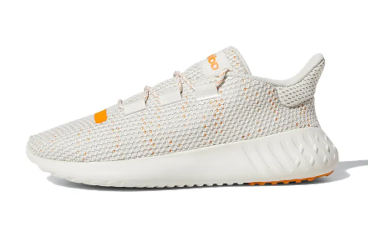 Adidas Originals Tubular Dusk Cushioning, Wear Resistant Low top Casual Shoes Men's White Brown Orange