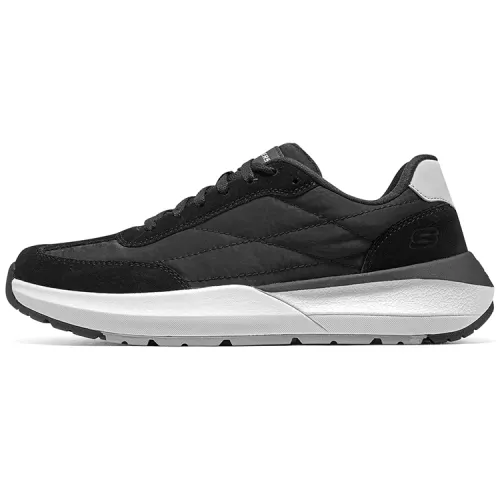 Skechers Global Jogger Comfortable Vintage Jogging Shoes Abrasion Resistant Low top Casual Shoes Men's Black