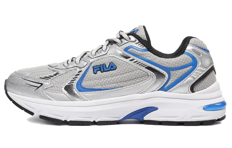 FILA Speedstride 21 Fabric Low top Casual Shoes Unisex Silver Blue Korean Style