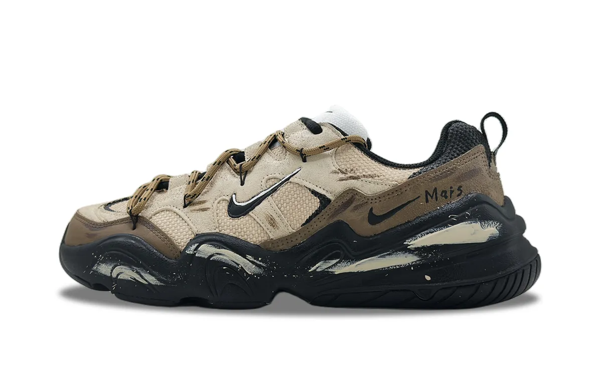 Nike Tech Hera Funi Mocha Abrasion Resistant Low top Casual Shoes Unisex