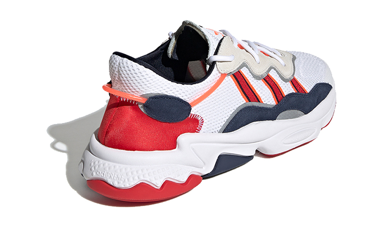Мужские кроссовки adidas originals Ozweego (красные) — 亮白/藏青蓝/浅猩红 — фото 4