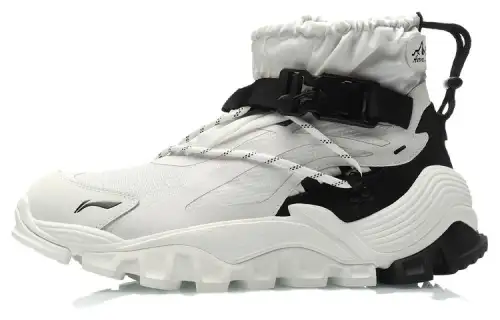 Li Ning Aurora Mountain Travel High top Sports Casual Shoes Men's White Black
