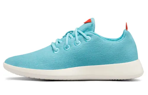 Allbirds Wool Runner Slip Resistant And Breathable Low top Sports Casual Shoes Women's Ice Sky Blue