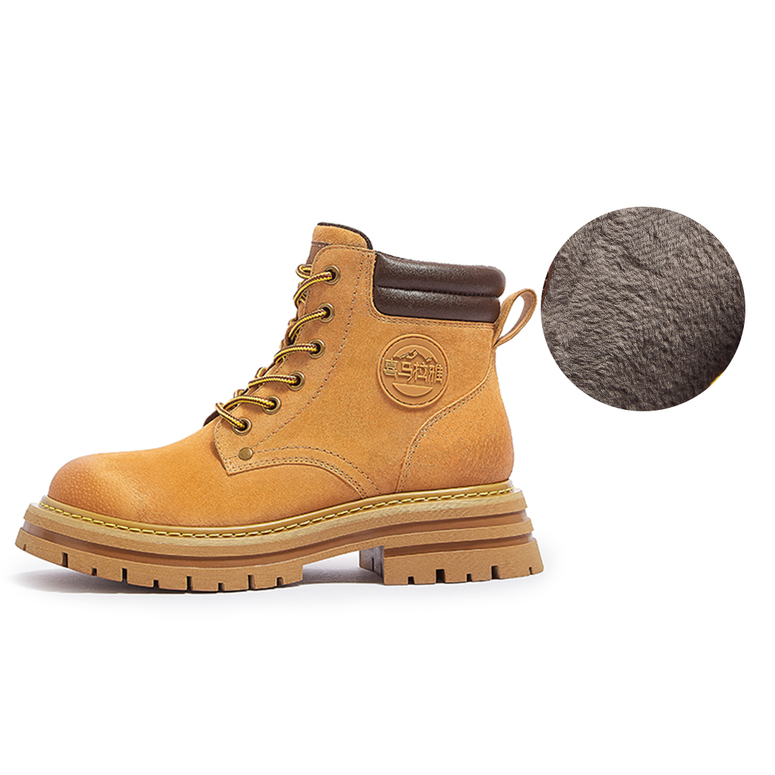 CAMEL Short Combat Boots Women's
