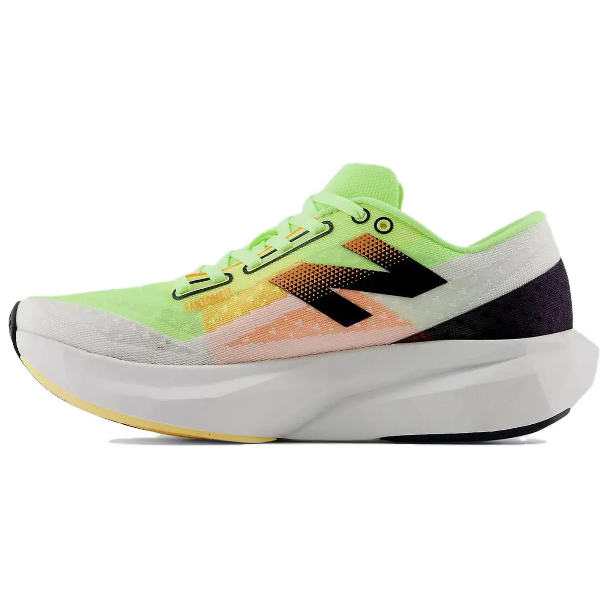 New Balance FuelCell Rebel V4 Mesh Running Shoes Men's White Green Orange