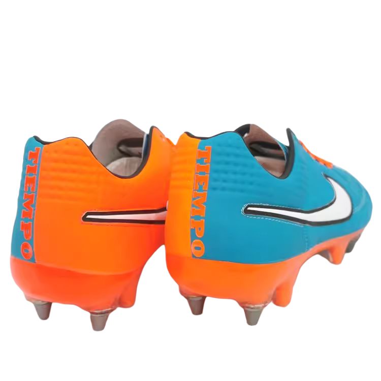 Nike Slip Resistant Coverage Support Balance Soccer Shoes Unisex Blue Orange