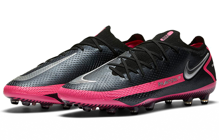 Футбольные бутсы Nike Phantom GT Elite AG-Pro (черно-розовые) — фото 3