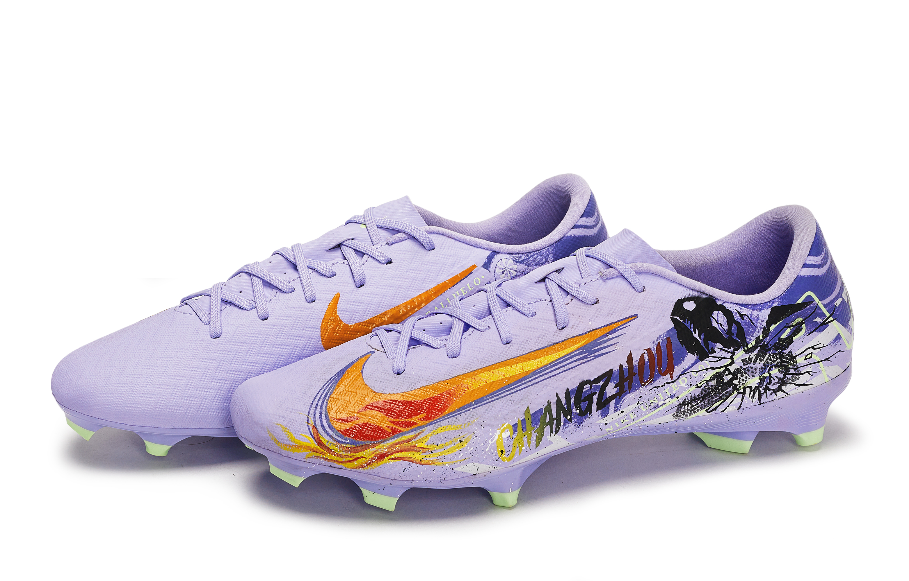 Nike Mercurial Vapor 16 Cushioning Soccer Shoes Unisex Black Orange Red Purple