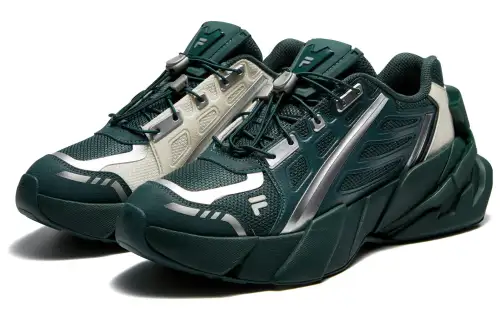 FILA FUSION TI 22 Comfortable And Trendy Low top Casual Shoes Men's Green Silver