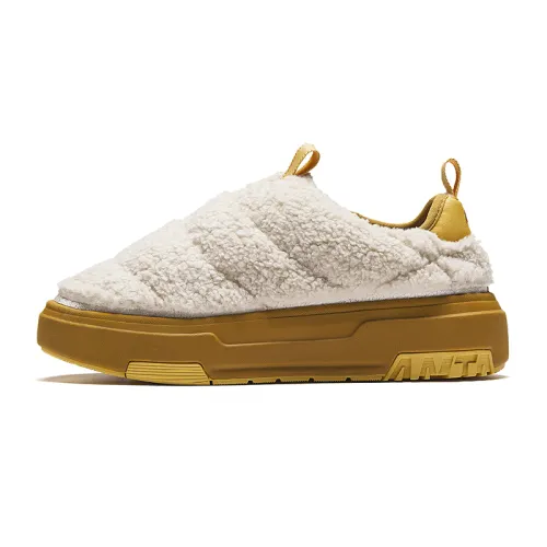 Anta Slip Resistant Abrasion Resistant Low top Casual Shoes Women's Beige Brown