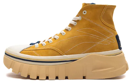 Li Ning Wave High top Casual Shoes Women's Yellow