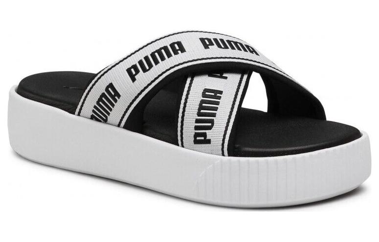 Женские шлепанцы PUMA Platform (черно-белый) — фото 2