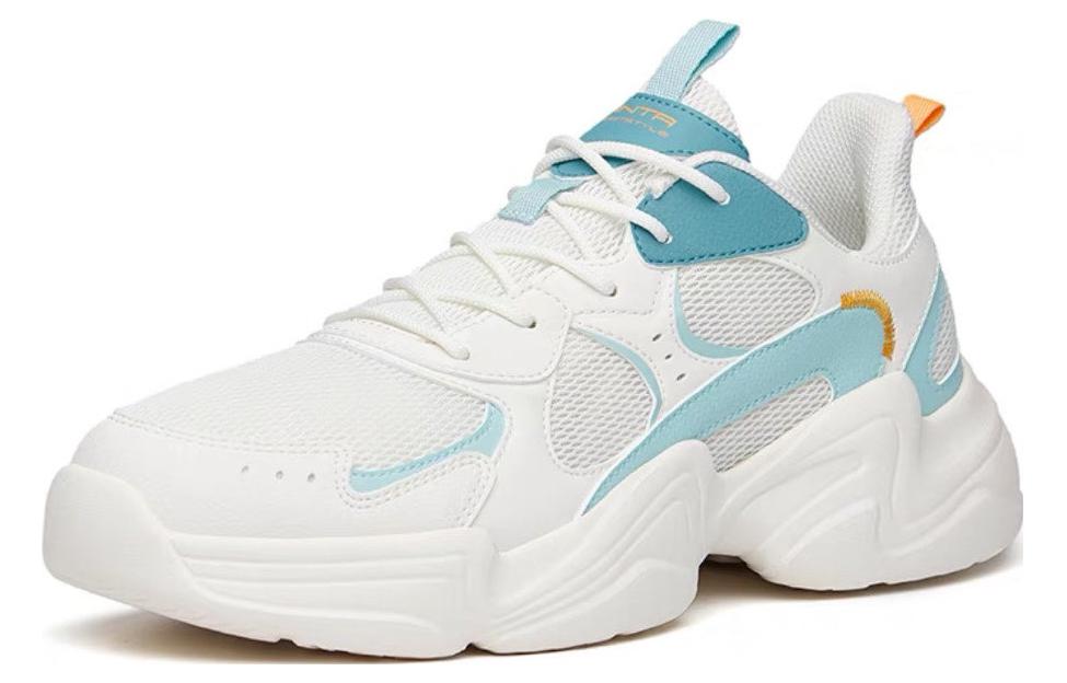Anta Life Collection Slip Resistant Abrasion Resistant Low top Casual Shoes Men's White Blue Orange