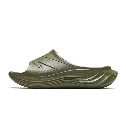 Anta Cushioning Slip Resistant Odor Resistant Cushioning Slip Resistant Odor Resistant Slide Slippers Men's Green