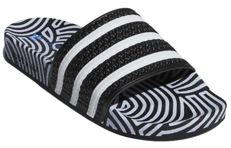 Шлепанцы adidas originals ADILETTE (черно-белые) — фото 2