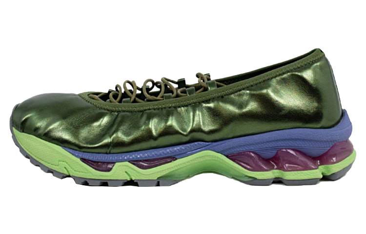 KIKO KOSTADINOV x Asics BALLET HYBRID Cushioning Lightweight Low top Sports Casual Shoes Women's Metal Moss