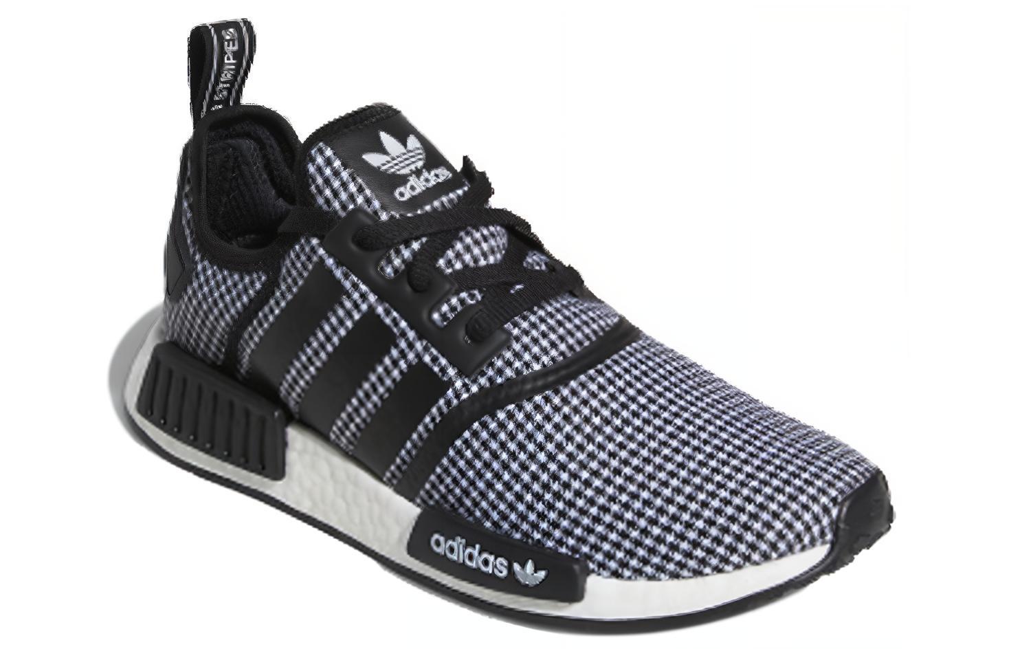 Кроссовки adidas originals NMD_R1 (черно-белые) — Чёрный / белый — фото 2