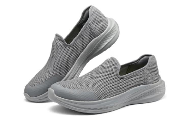 Skechers Mesh, Textile Comfortable And Lightweight Low top Casual Shoes Men’s Gray