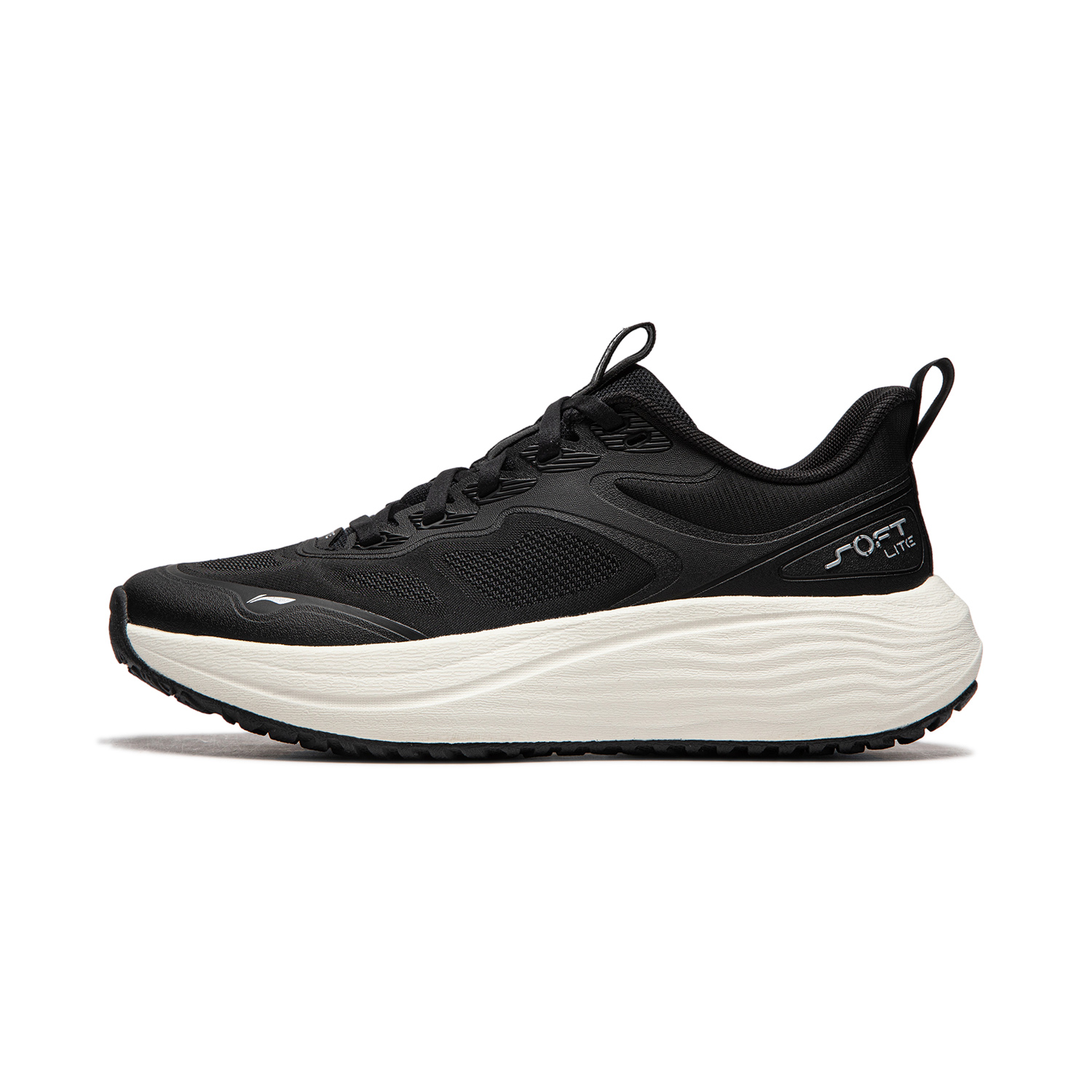 Li Ning Soft Lite Slip Resistant, Abrasion Resistant, Breathable, Lightweight Low top Running Shoes Women’s Black