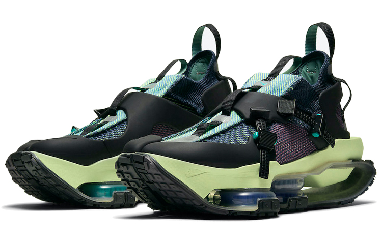 Кроссовки Nike ISPA Road Warrior (черно-зеленые) — фото 3