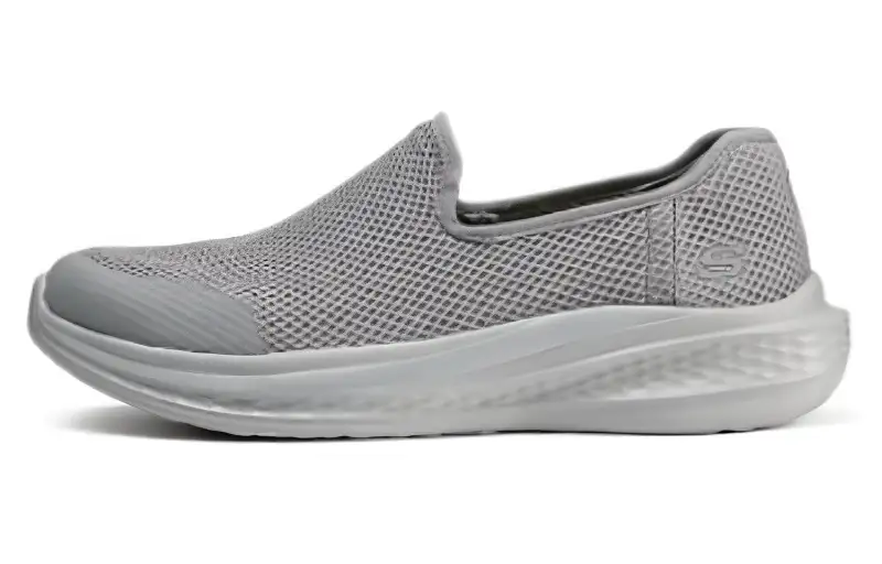 Skechers Mesh, Textile Comfortable And Lightweight Low top Casual Shoes Men's Gray
