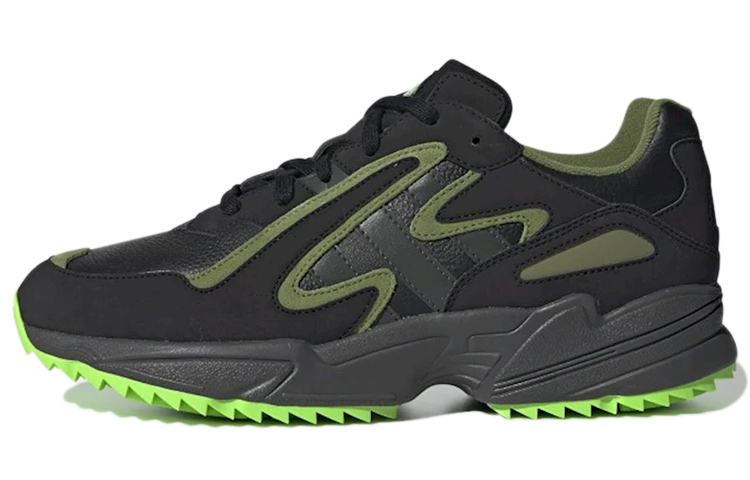 Adidas Originals Yung 96 Cozy Wear Resistant Running Shoes Black Green Unisex 'Black Green'