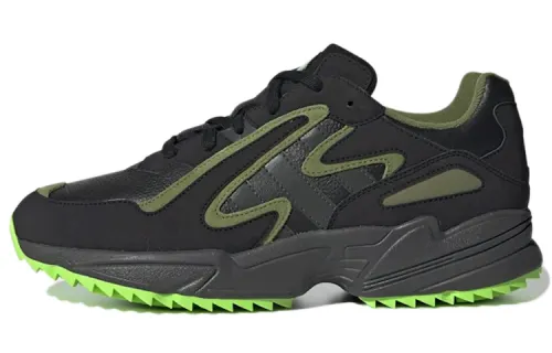 Adidas Originals Yung 96 Cozy Wear Resistant Running Shoes Black Green Unisex 'Black Green'