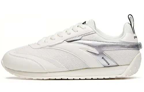 Anta Cushioning Slip Resistant Abrasion Resistant Low top Casual Shoes Women's Silver White