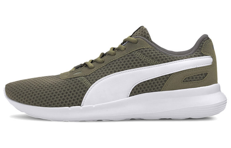 PUMA ST Activate Casual Shoes Men's Low Top White & Army Green
