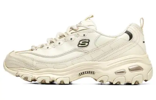 Skechers DLITES Textile, Artificial Leather Low top Casual Shoes Women's White