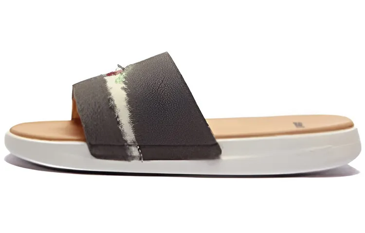 Li Ning Comfortable Slide Slippers Men's Rattan Umber