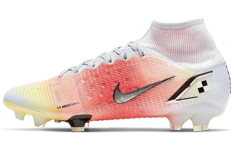 Nike Mercurial Superfly 8 FG Firm Ground Soccer Shoes Unisex Orange Pink White