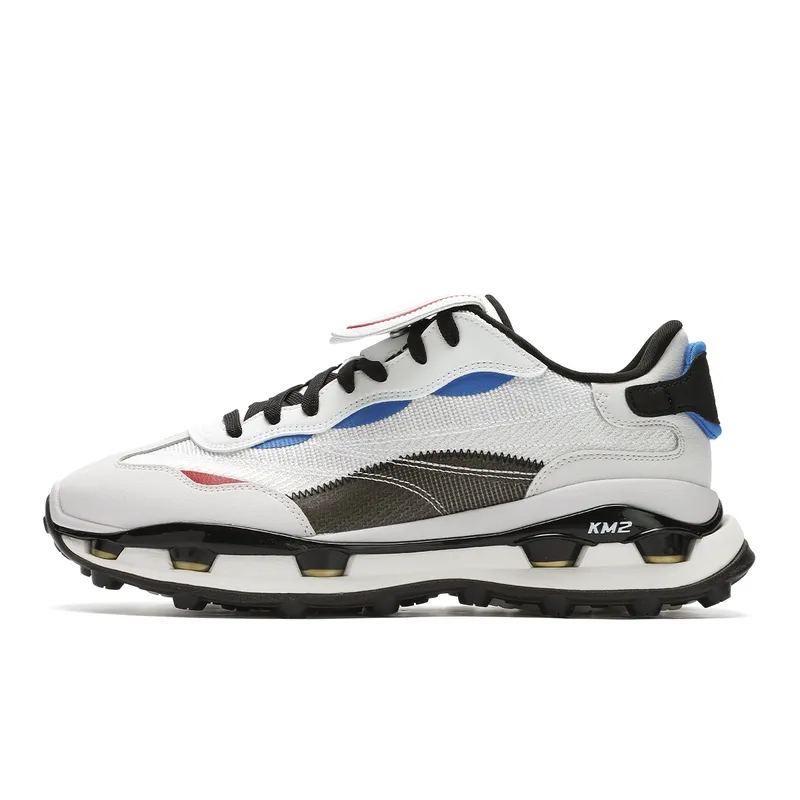 FILA KM2 Abrasion Resistant Low top Casual Shoes Men's White Gray