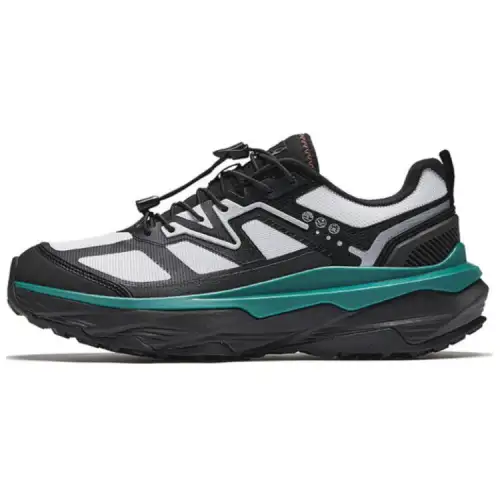 Anta Slip Resistant Abrasion Resistant Low top Casual Shoes Men's Black Gray Blue