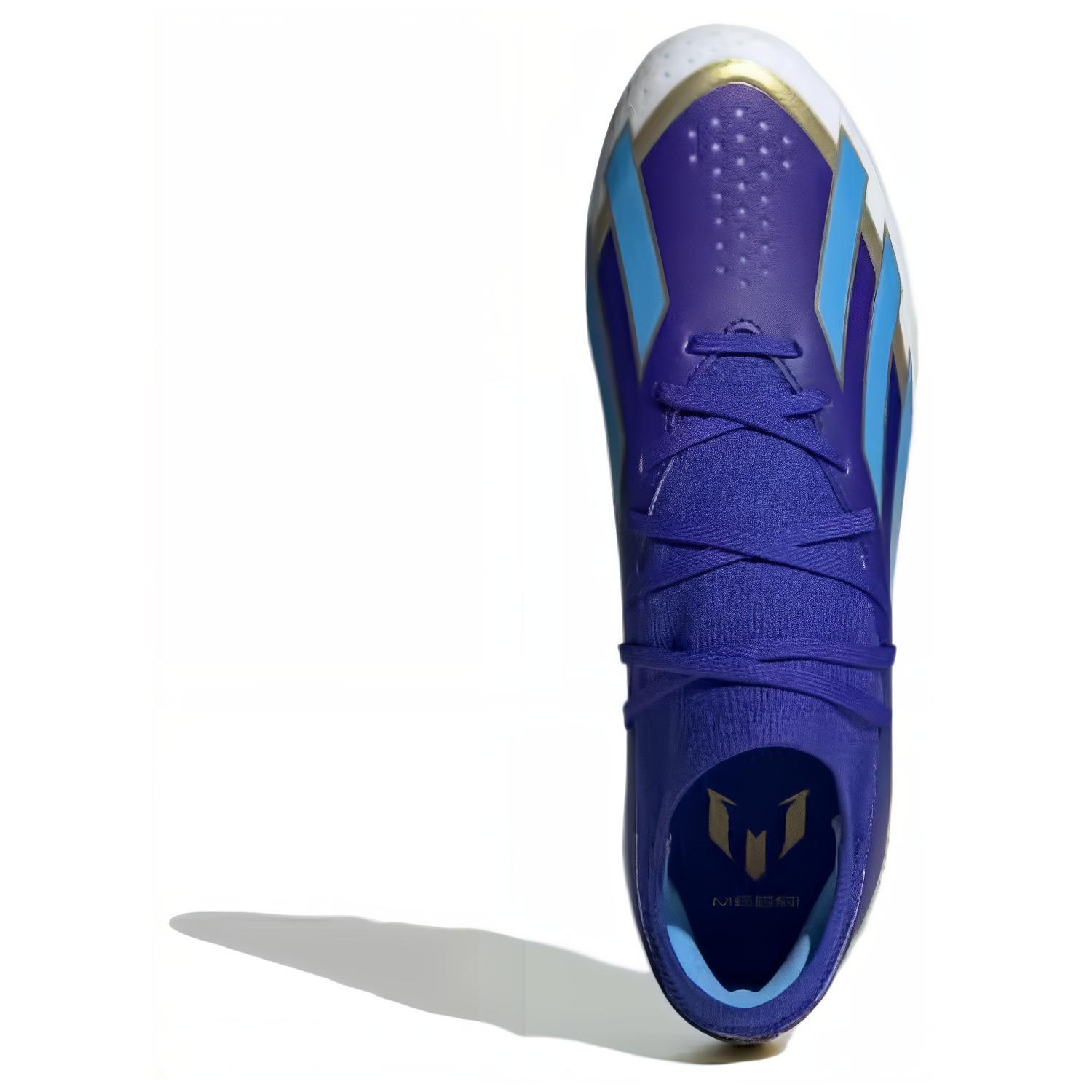 Футбольные бутсы adidas X Crazyfast Messi League FG (сине-белые) — Синий / белый — фото 5