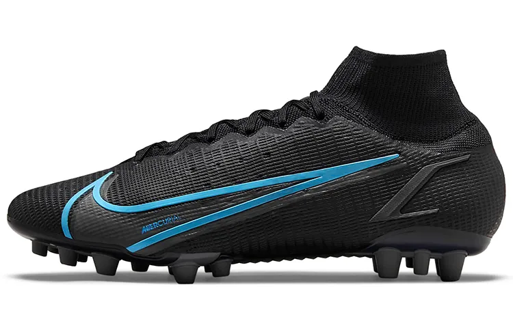Nike Mercurial Superfly 8 AG Artificial Ground Support Balance Soccer Shoes Men's Black Blue