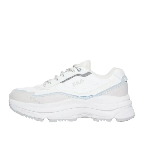 FILA Wavy Day Synthetic Leather Low top Casual Shoes Unisex White