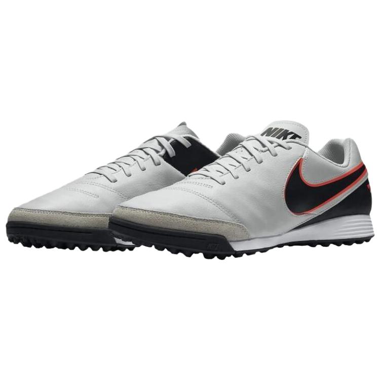 Nike Tiempo Genio 2 Artificial Turf Slip Resistant Abrasion Resistant Soccer Shoes Men’s White