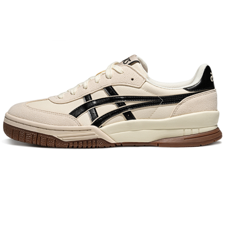 ASICS Gel Spotlyte Synthetic Leather Cushioning Abrasion Resistant Low top Casual Shoes Unisex Beige