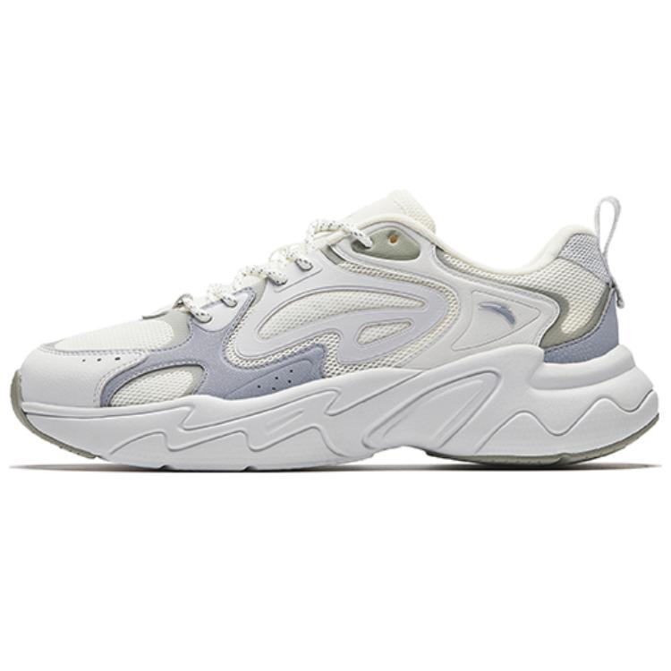 Anta Pulse Cushioning Abrasion Resistant Breathable Low top Casual Shoes Men's White Gray