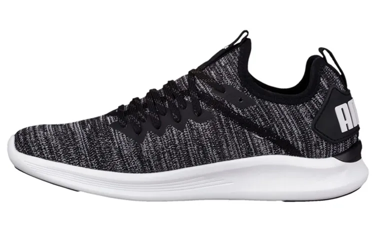 PUMA Ignite Flash Evoknit Low Running Shoes Black/Grey Women's