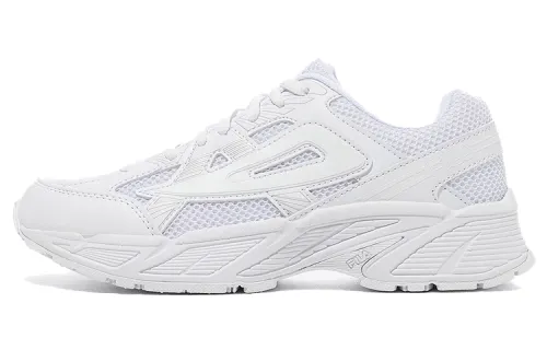 FILA Fabric Cushioning Abrasion Resistant Low top Casual Shoes Unisex White