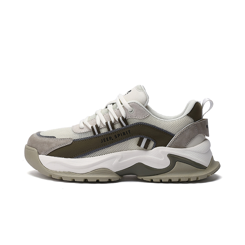 JEEP SPIRIT Breathable Cushioning Abrasion Resistant Lightweight Height Increasing Low top Casual Shoes Men's