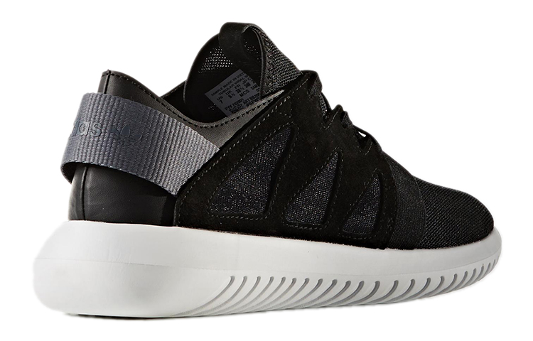 Женские кроссовки adidas originals Tubular (черно-белые) — Чёрный / белый — фото 4