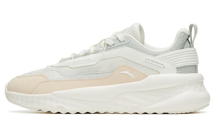 Anta Unrestrained Cushioning Slip Resistant Abrasion Resistant Low top Sports Casual Shoes Women's White Gray Green