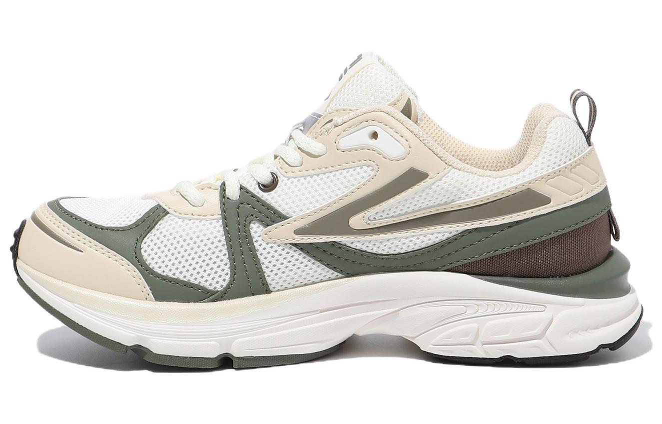 FILA Fronto Comfortable Wear resistant And Lightweight Low top Sports Casual Shoes Unisex White Green Korean Style