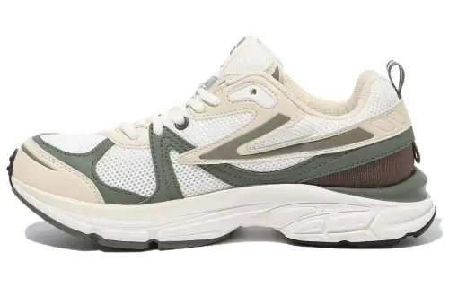 FILA Fronto Comfortable Wear resistant And Lightweight Low top Sports Casual Shoes Unisex White Green Korean Style