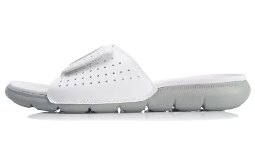Li Ning Rubber Sole EVA Quiet Slide Slippers Men's Standard White